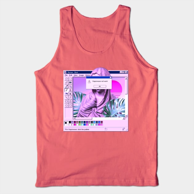 Vaporwave Roman Bust Tank Top by mrcatguys